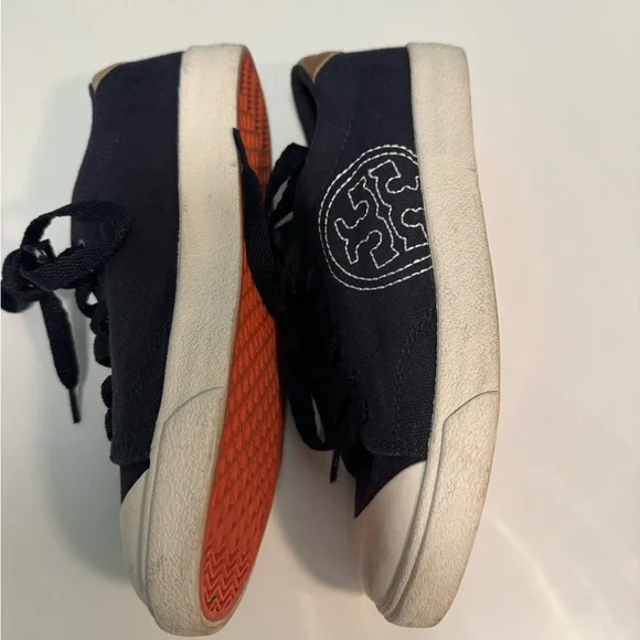 Like new Tory Burch Navy and White “Wally” Sneakers, size 6 - Picture 5 of 7